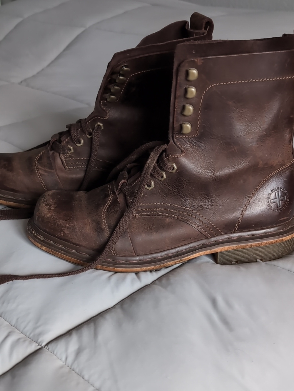 Dr. Marten's Men's Brown Leather Lace-Up Boots